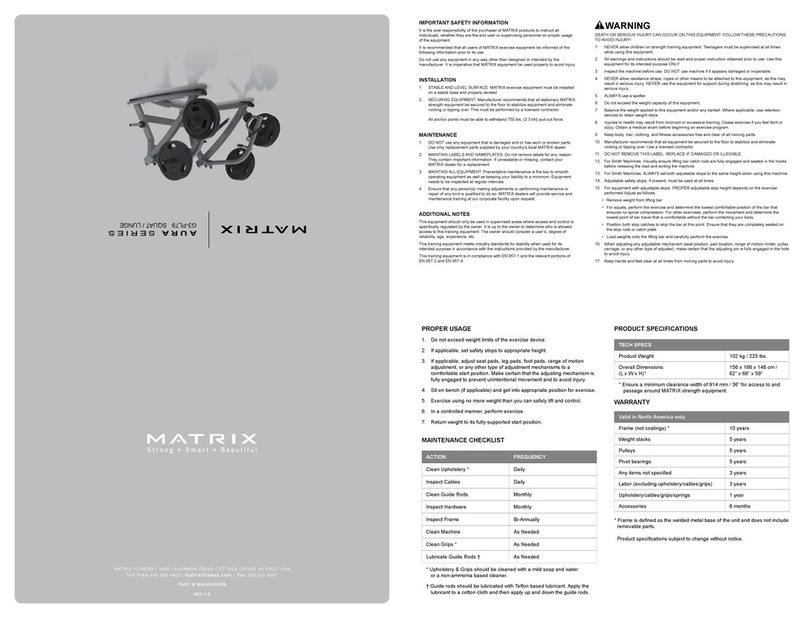 Matrix AURA Series User manual