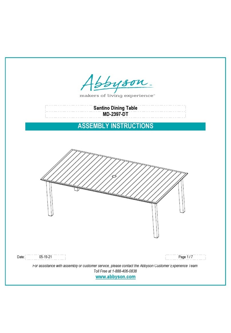 Abbyson Santino MD-2397-DT Assembly instructions