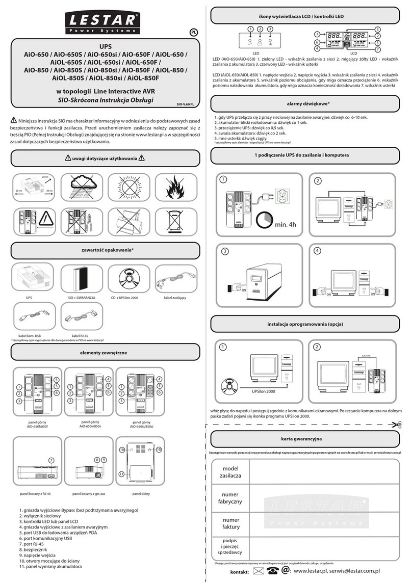 LESTAR AiO-650 quick start guide
