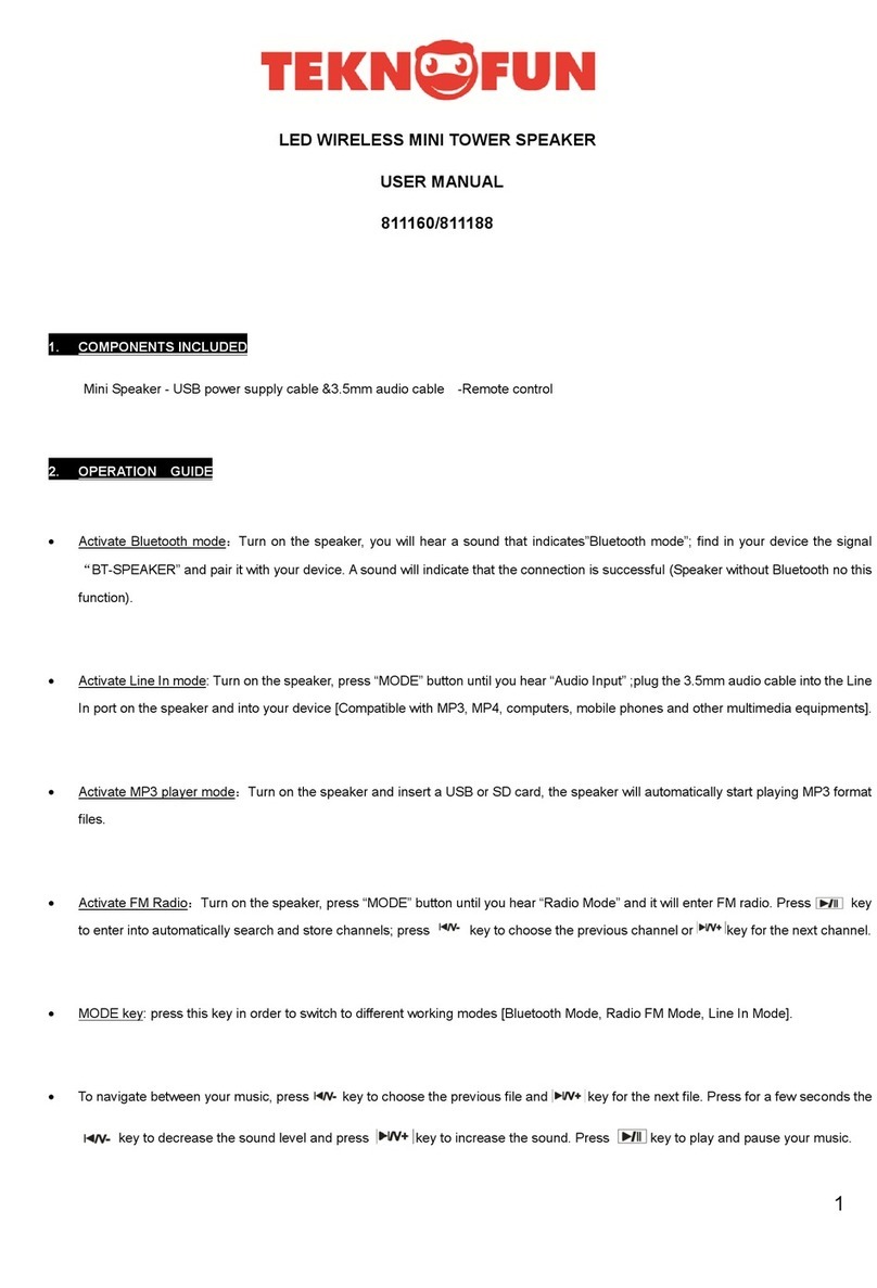 Teknfun 811160 user manual