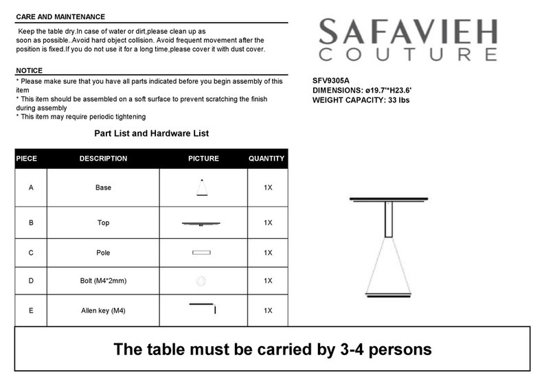 SAFAVIEH COUTURE SFV9305A quick start guide SAFAVIEH COUTURE SFV9305A quick start guide