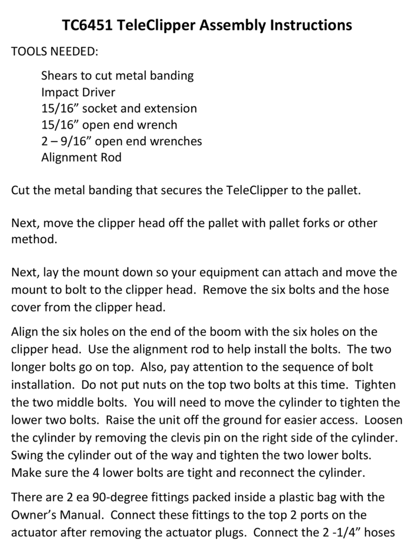 Precision Manufacturing Inc. TeleClipper TC6451 Assembly instructions Precision Manufacturing Inc. TeleClipper TC6451 Assembly instructions