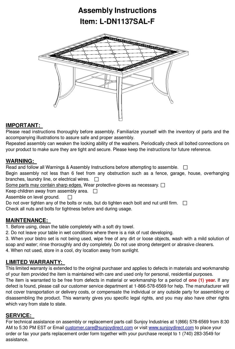 Sunjoy L-DN1137SAL-F User manual