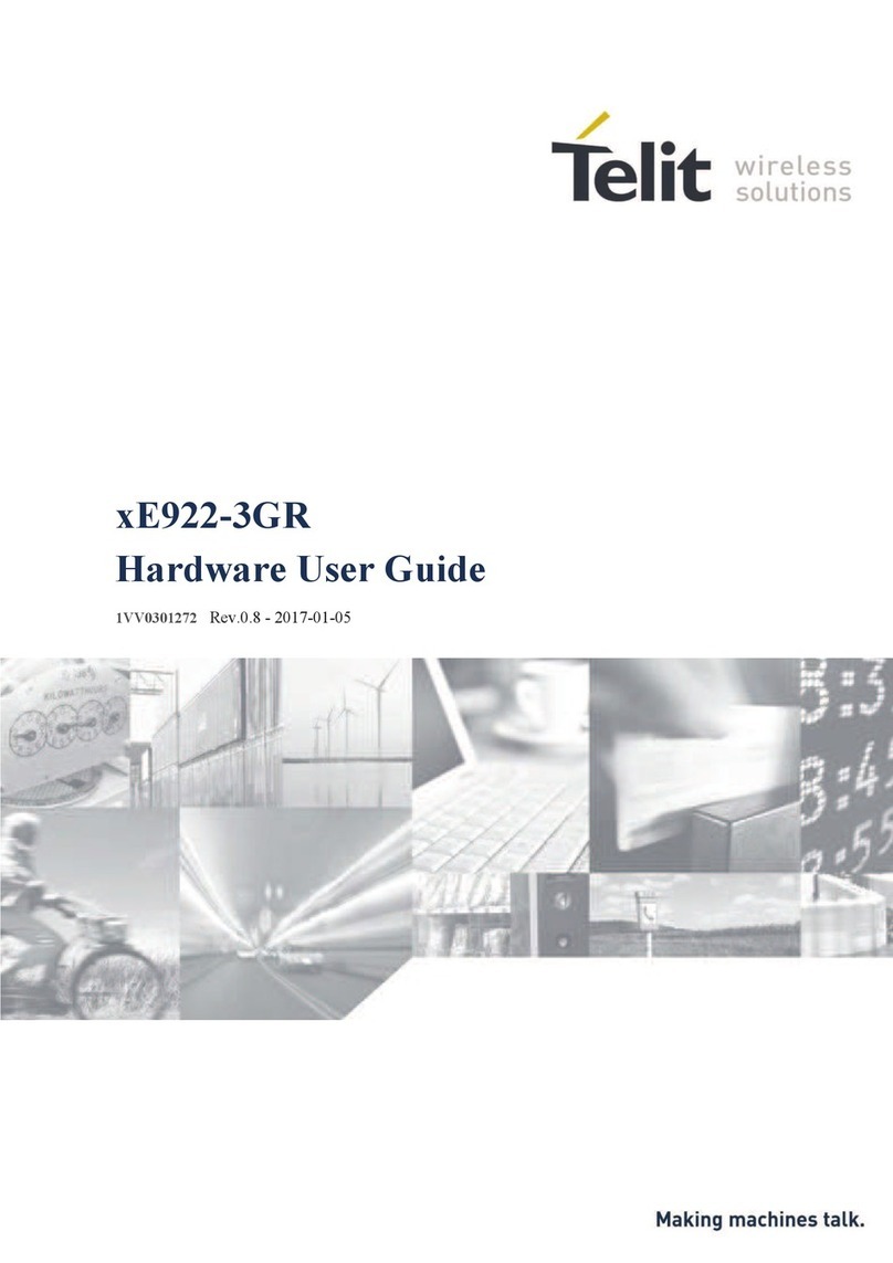 Telit Wireless Solutions E922-3GR Series Installation manual Telit Wireless Solutions E922-3GR Series Installation manual