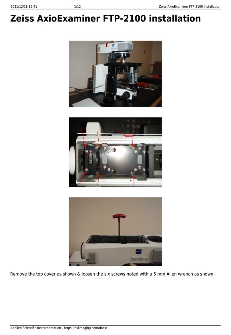 Zeiss AxioExaminer FTP-2100 User manual