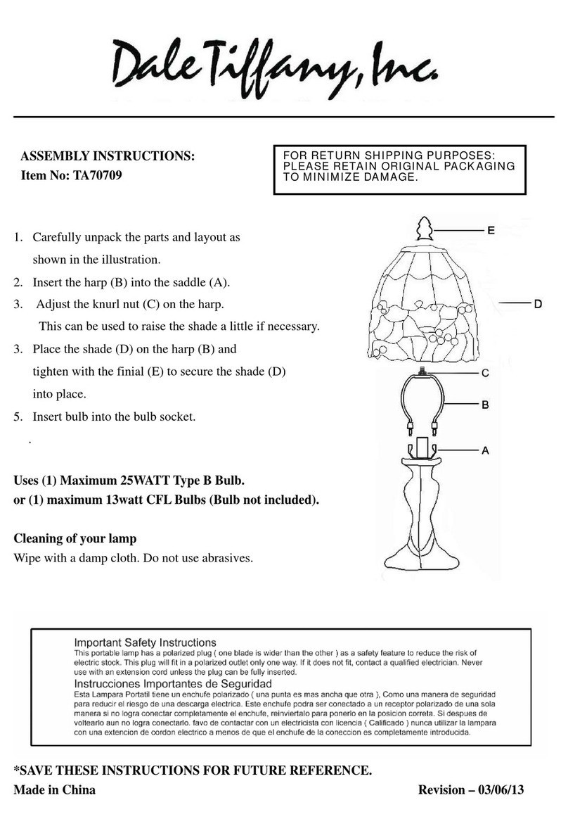Dale Tiffany TA70709 Assembly instructions