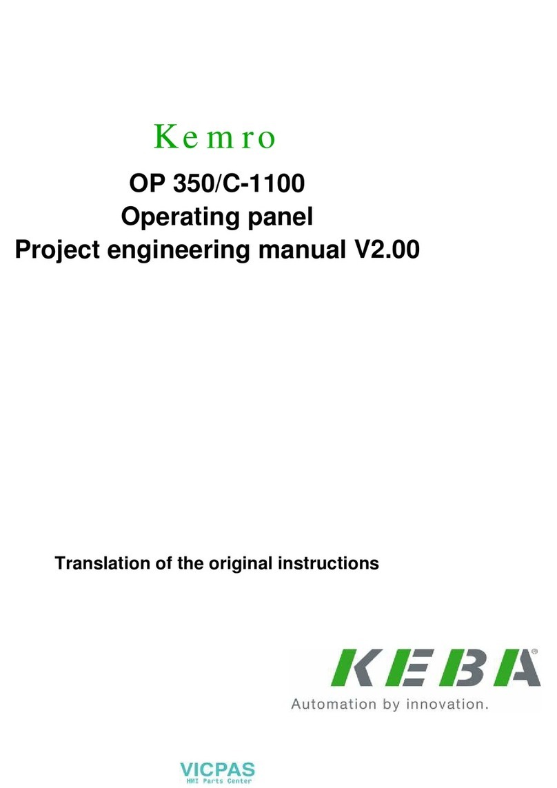 Keba Kemro OP 350/C-1100 Project engineering manual