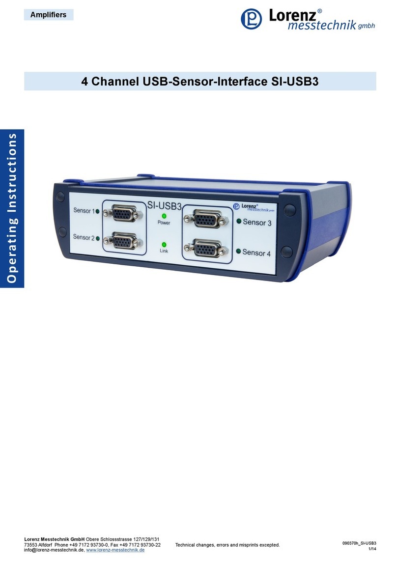 LORENZ MESSTECHNIK SI-USB3 operating instructions