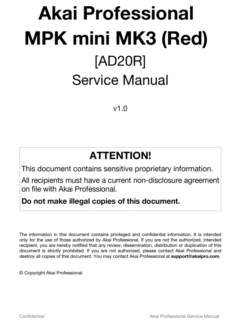 Akai MPK mini MK3 Service manual