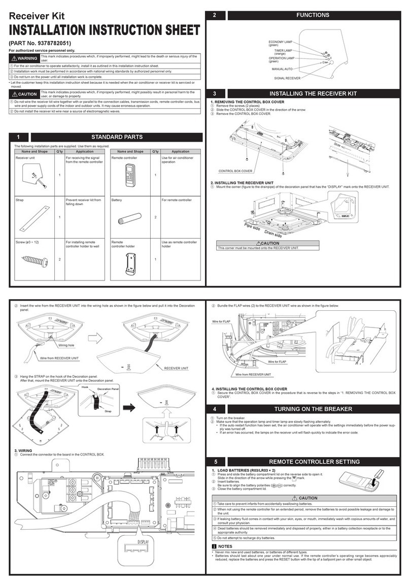 Fujitsu 9378782051 Installation instruction sheet Fujitsu 9378782051 Installation instruction sheet