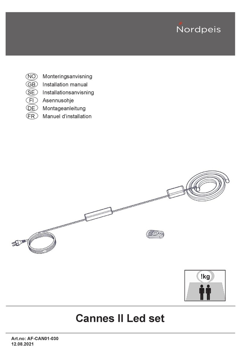 Nordpeis Cannes II Led installation manual