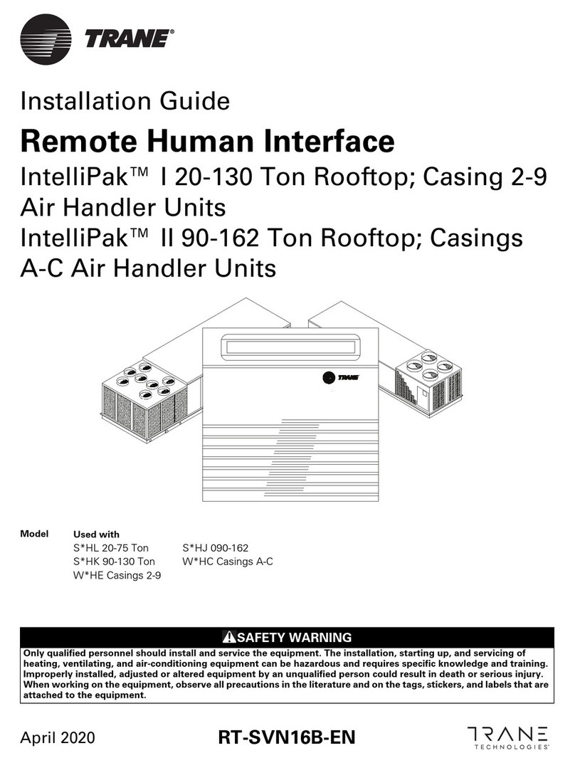 Trane IntelliPak S HL Series User manual