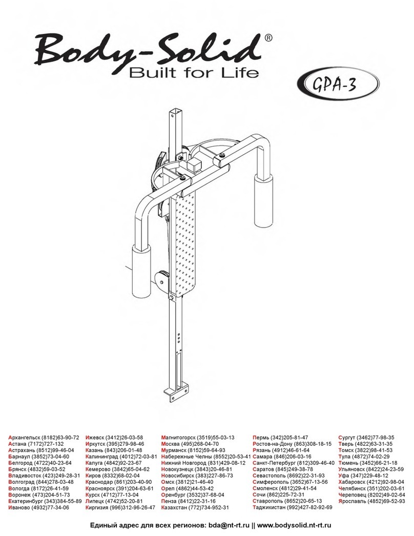 Body Solid GPA-3 Assembly instructions