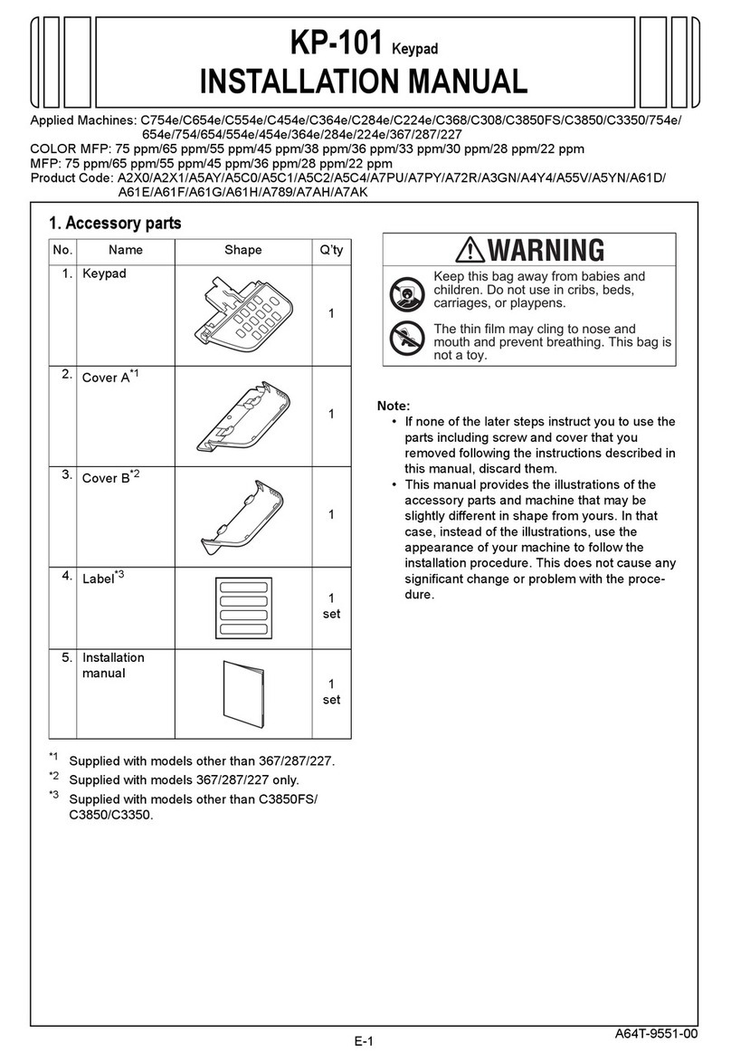 Konica Minolta KP-101 User manual