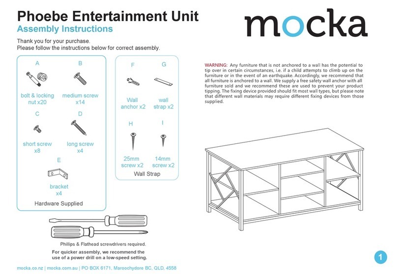Mocka Phoebe Entertainment Unit User manual