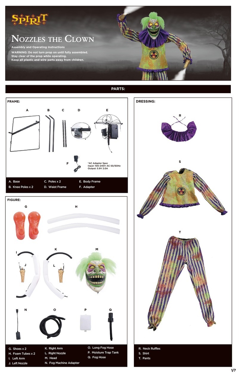 Spirit NOZZLES THE CLOWN Assembly and operating instructions