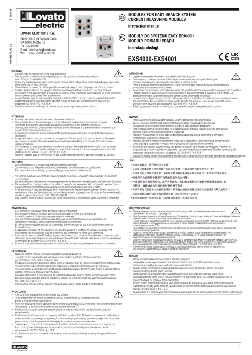 LOVATO ELECTRIC EXS4000 User manual