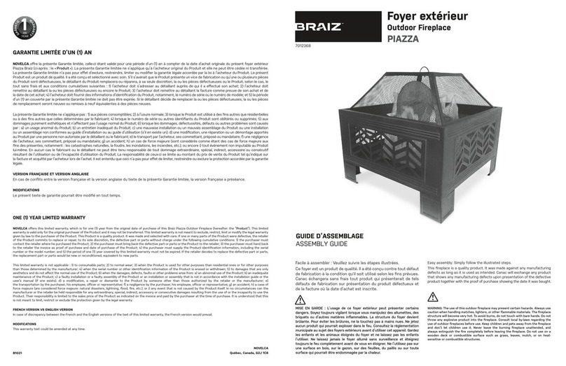BRAIZ PIAZZA Assembly guide