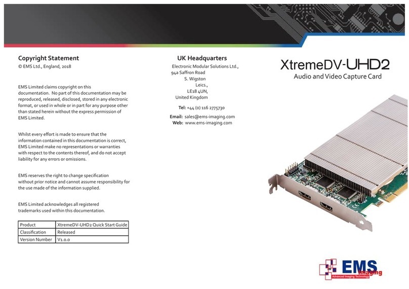 EMS XtremeDV-UHD2 quick start guide