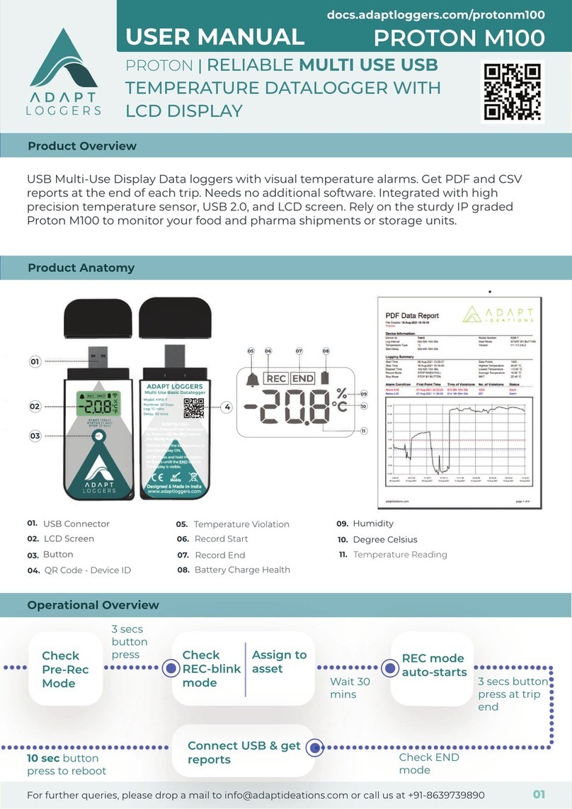 ADAPT LOGGERS PROTON M100 user manual