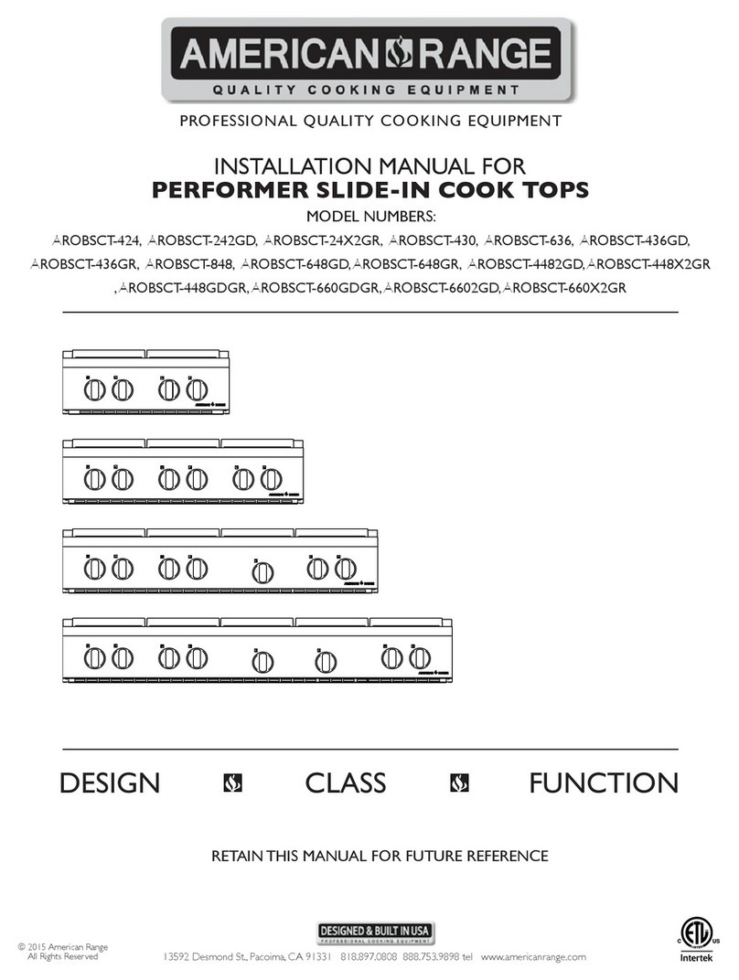 American Range Performer AROBSCT-4482GD installation manual