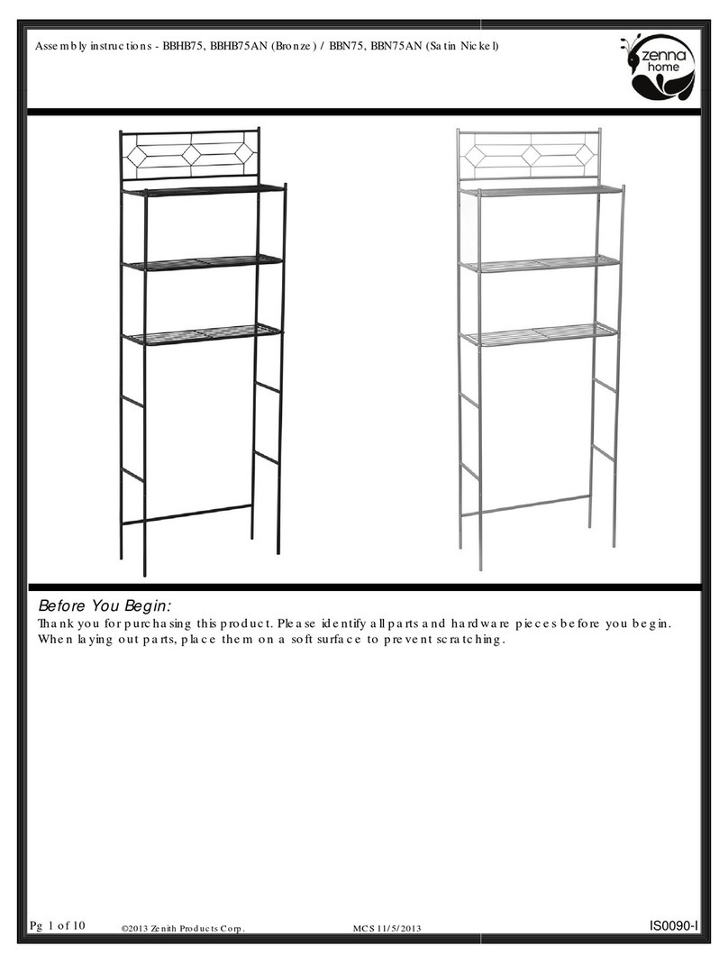 Zenna Home BBHB75 Assembly instructions Zenna Home BBHB75 Assembly instructions