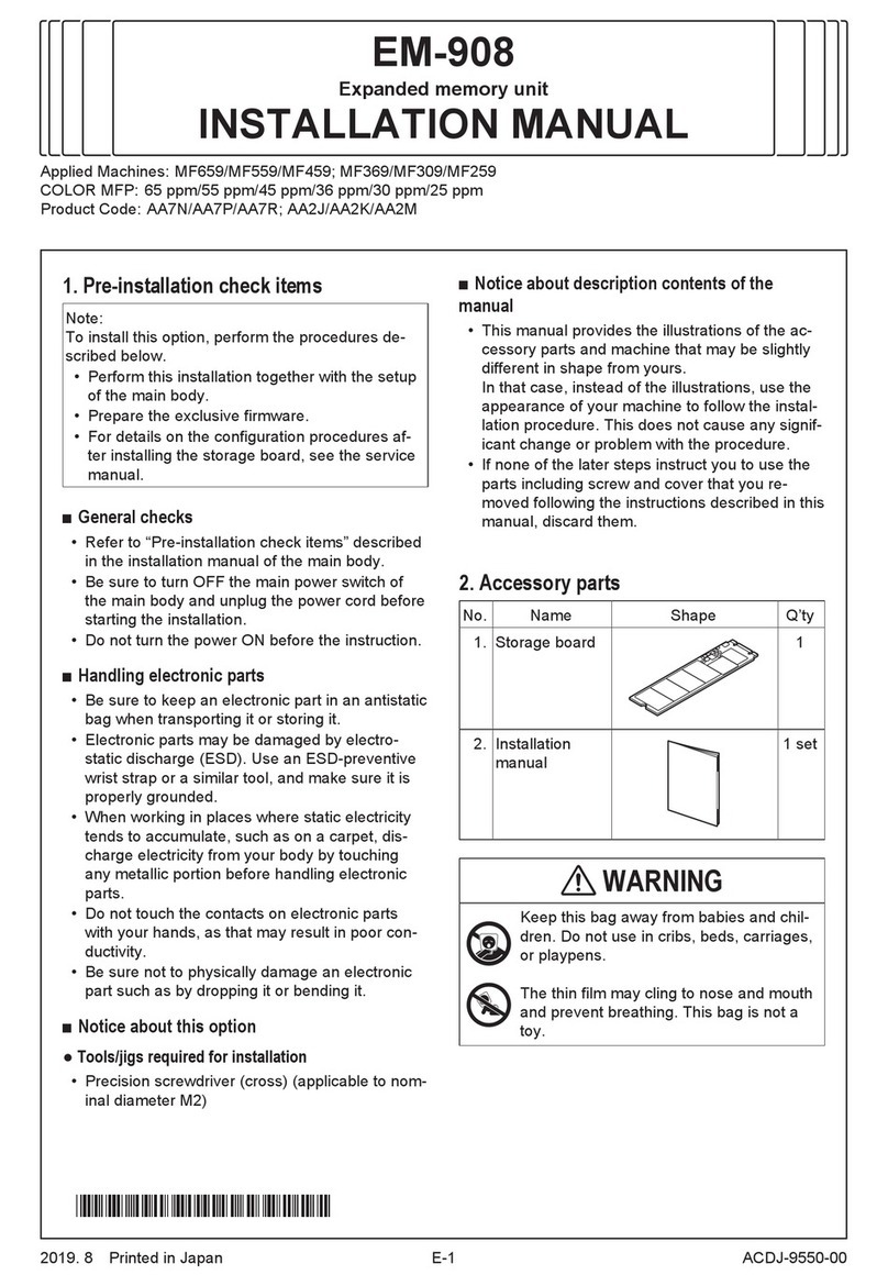 Olivetti EM-908 installation manual