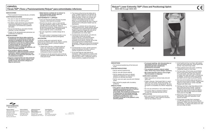 Patterson Medical Rolyan Lower Extremity TAP quick start guide