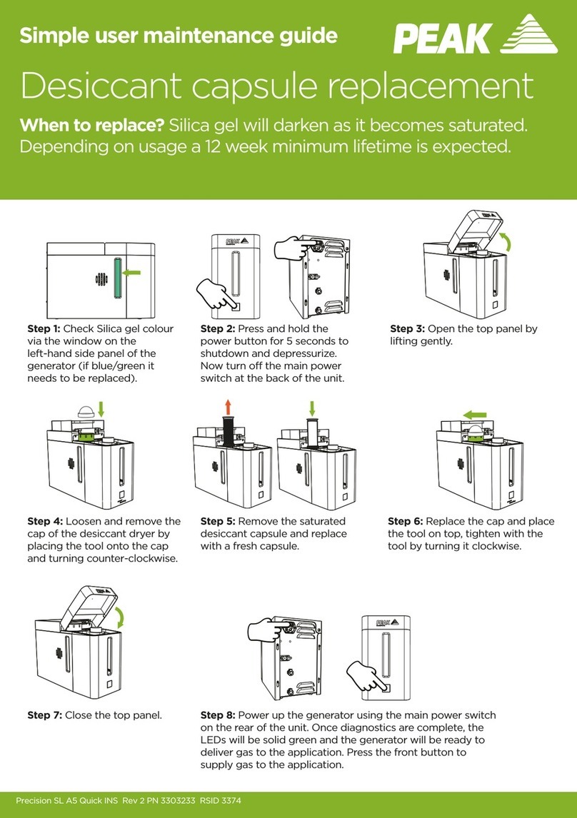 Peak Scientific Precision SL A5 User maintenance guide