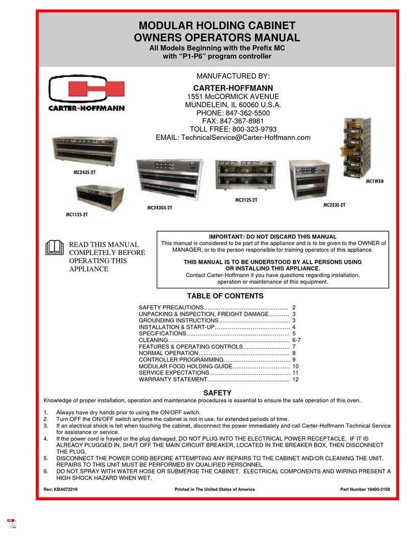 CARTER-HOFFMANN MC243S-2T User manual