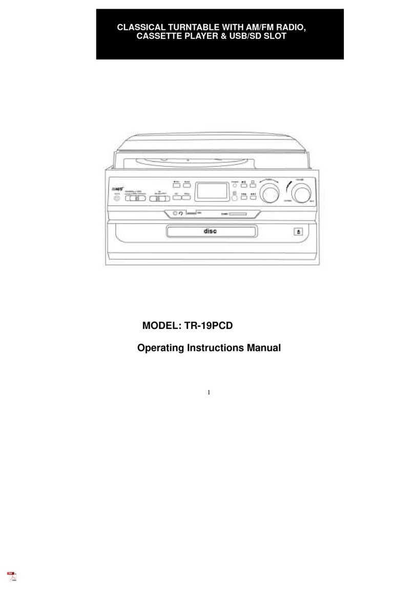 Dosound Electronics TR-19PCD Operating instructions manual