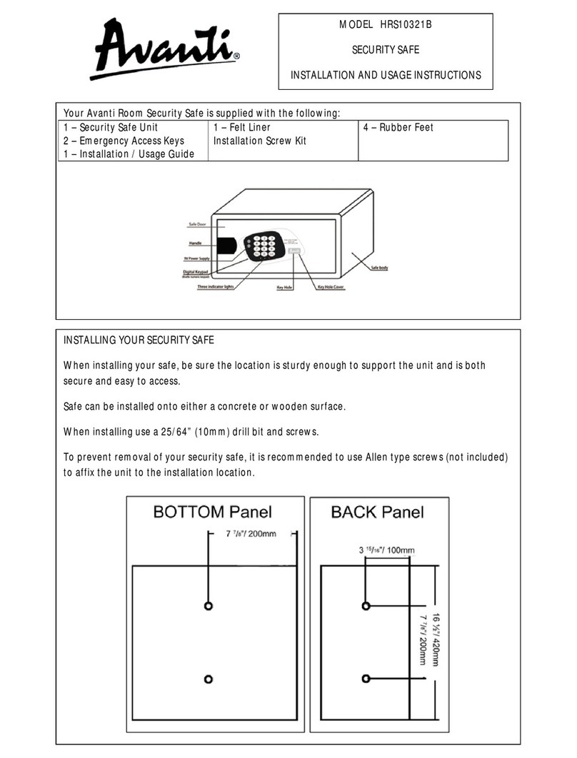 Avanti HRS10321B Installation and usage instructions