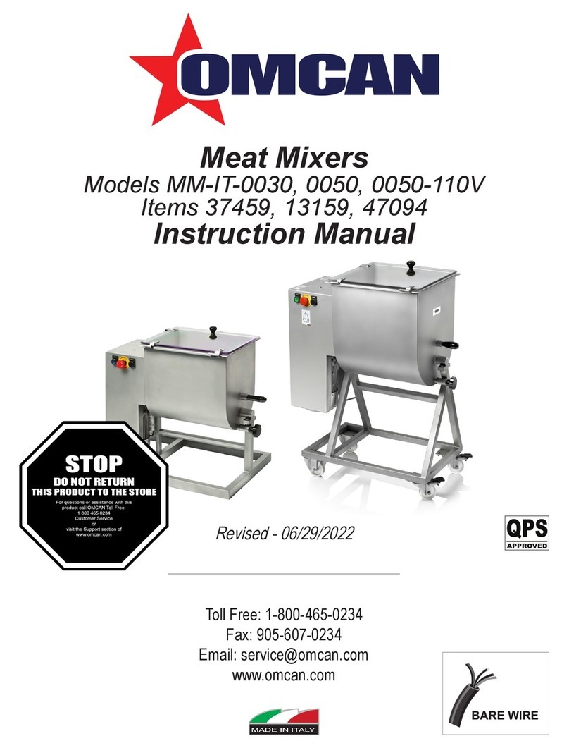Omcan MM-IT-0050-110V User manual