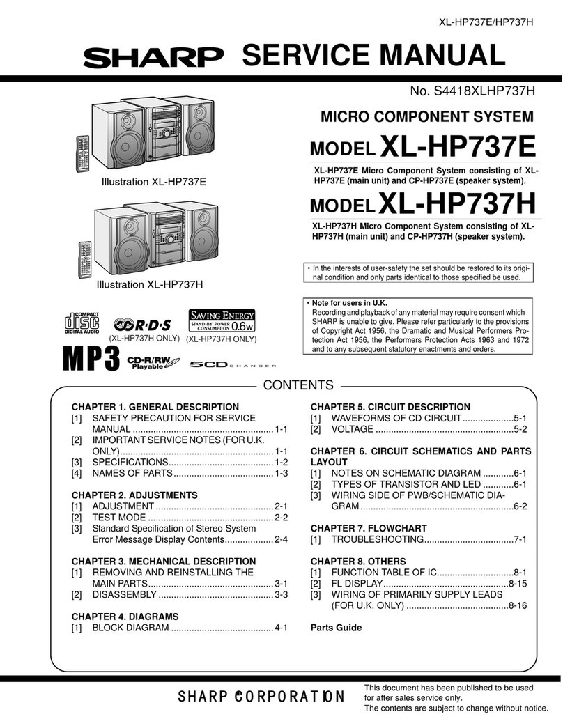 Sharp XL-HP737E User manual
