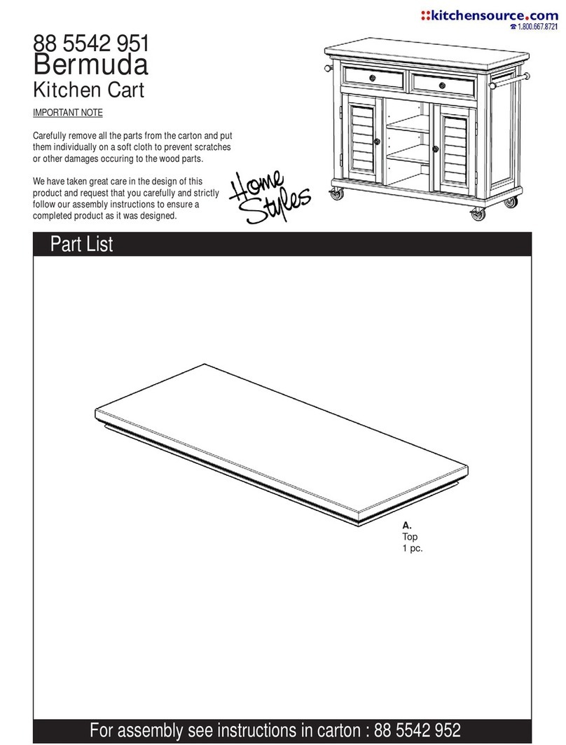 Home Styles Bermuda 88 5542 951 Assembly instructions