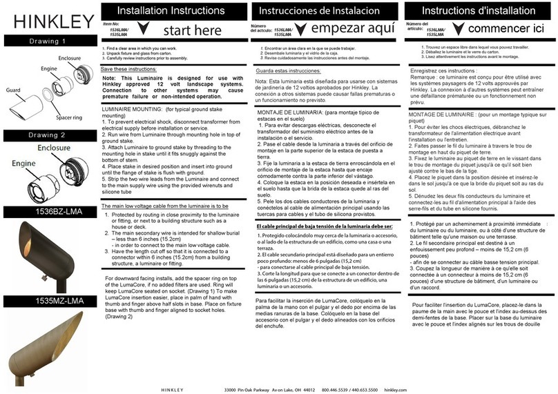 Hinkley 1536BZ-LMA installation instructions