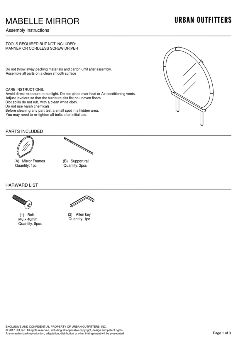 URBAN OUTFITTERS MABELLE Assembly instructions