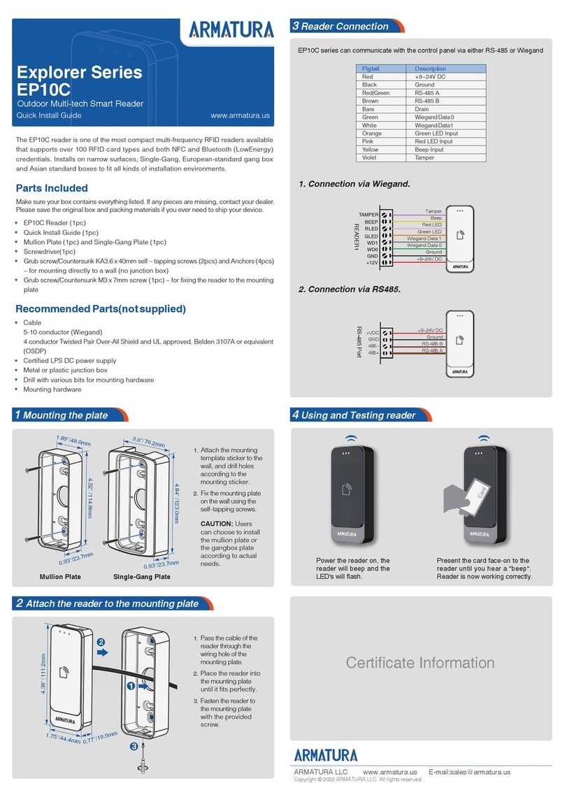 ARMATURA Explorer Series Quick install guide