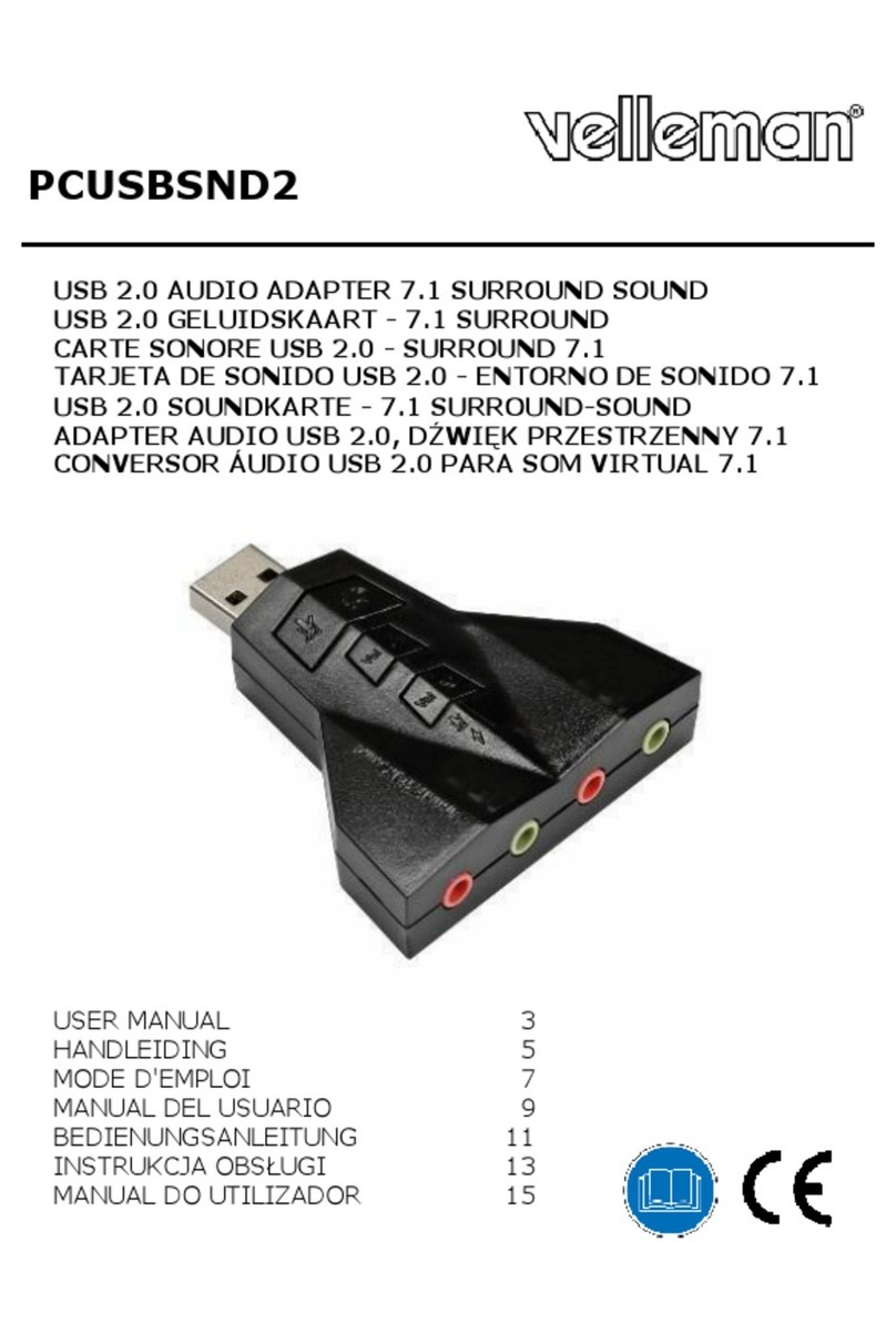 Velleman PCUSBSND2 User manual