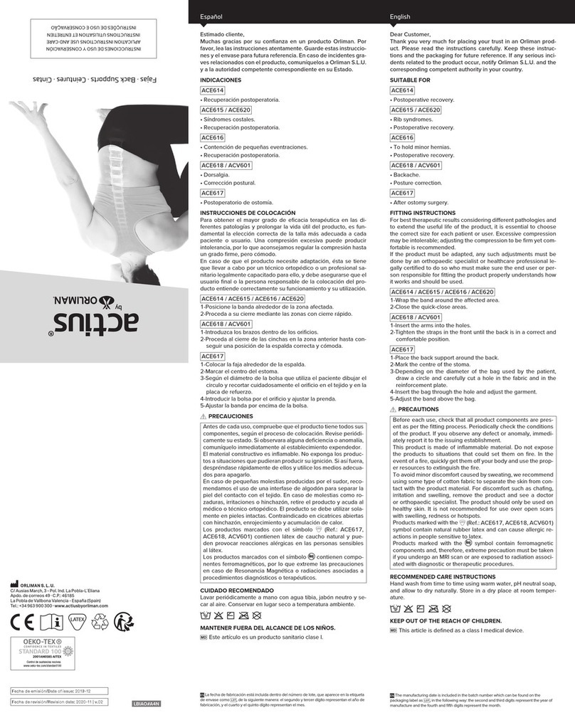 Orliman ACTIUS ACE614 manual