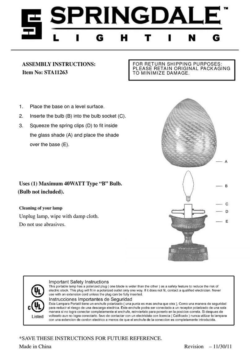 Springdale Lighting STA11263 Assembly instructions