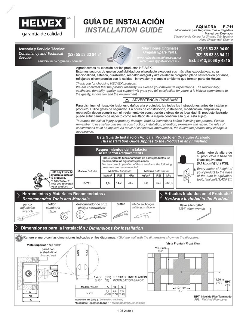 Helvex SQUADRA E-711 installation guide