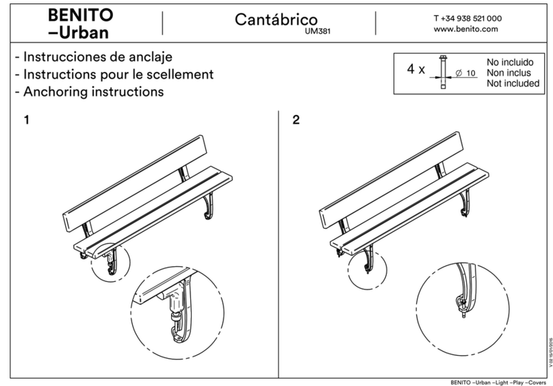 BENITO Cantabrico UM381 Anchoring instructions