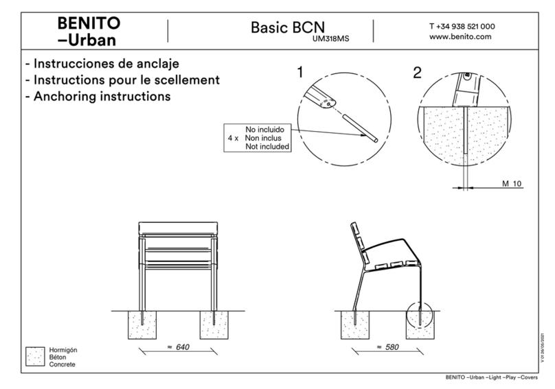 BENITO Basic BCN UM318MS Anchoring instructions