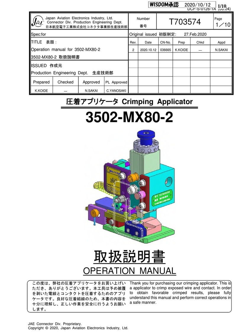 JAE 3502-MX80-2 Operation manual
