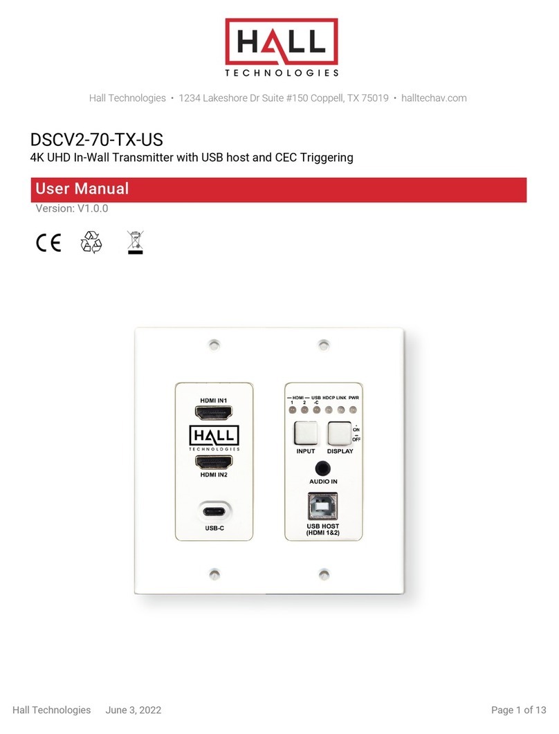 Hall Technologies DSCV2-70-TX-US user manual