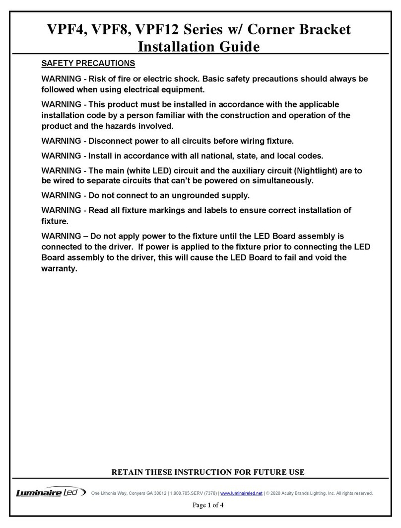 Luminaire led VPF4 Series User manual