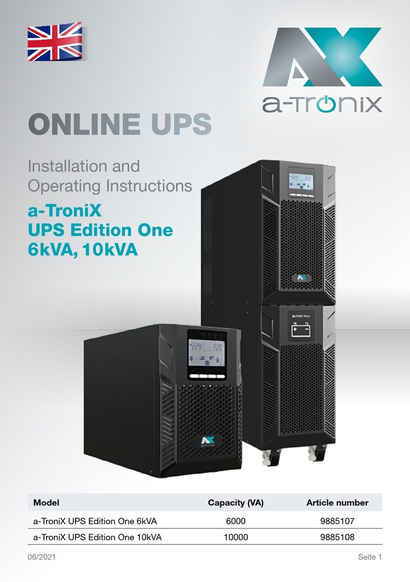 Atronix 9885107 Installation and operating instructions