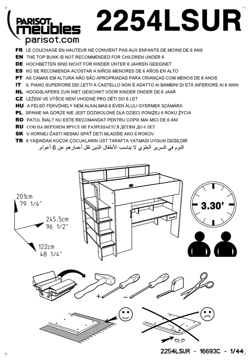Parisot Meubles 2254LSUR Assembly instructions