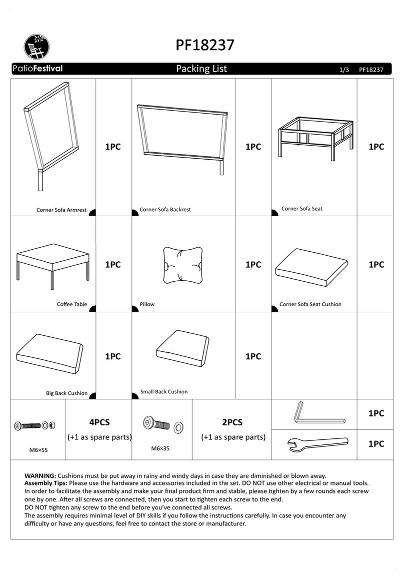 Patio Festival PF18237 Assembly instructions